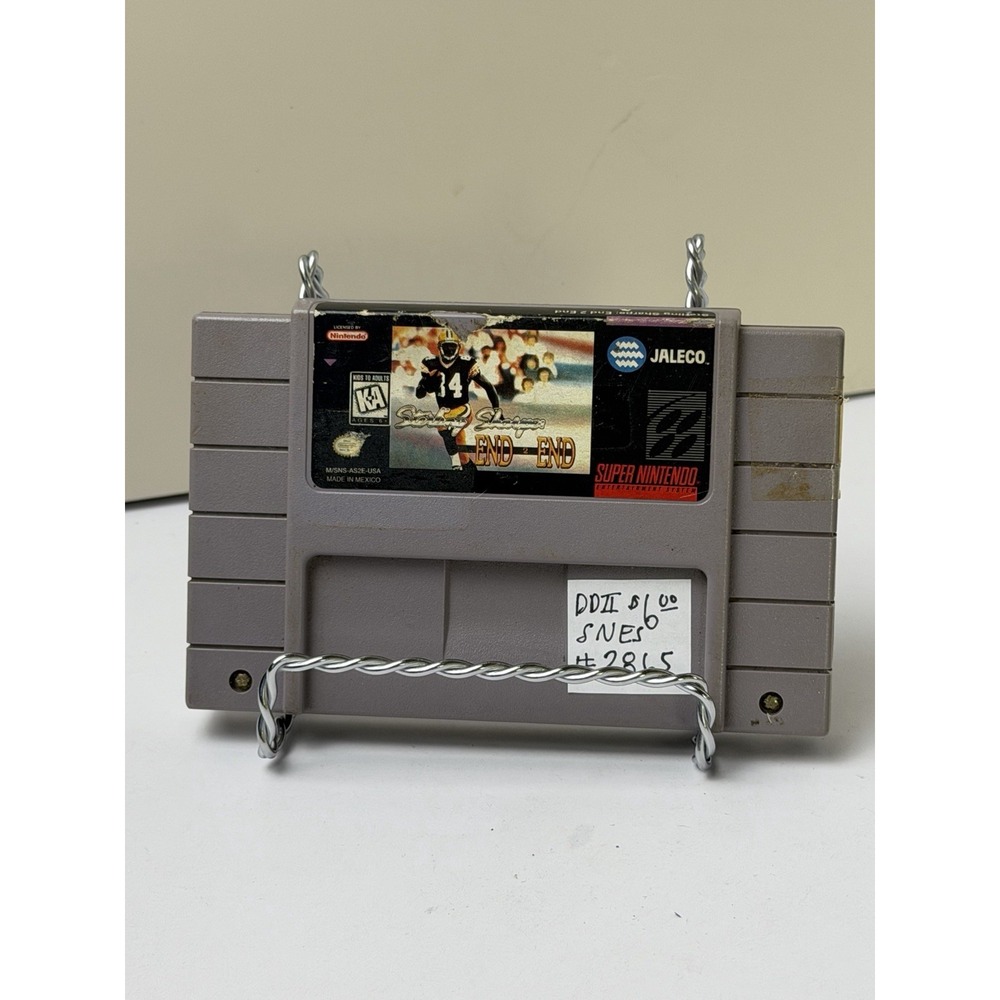 Sterling Sharpe End 2 End (Super Nintendo SNES) Authentic Cartridge